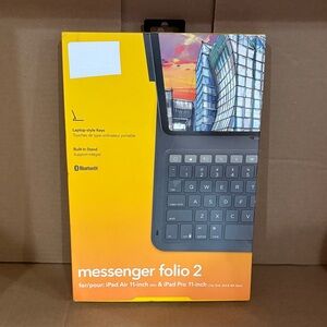 ZAGG Messenger Folio 2 Gray Keyboard Case for iPad Air & iPad Pro